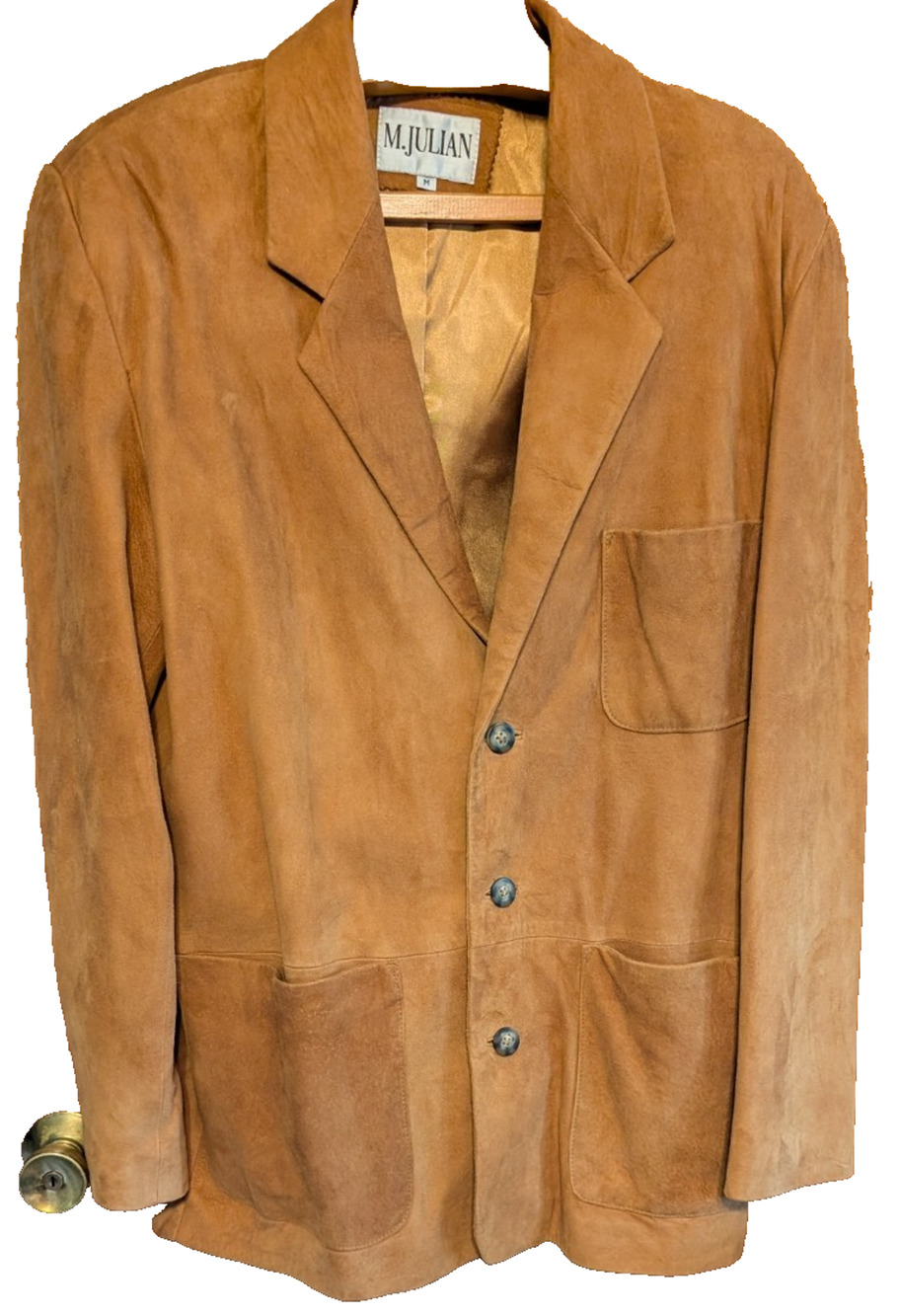 Vintage M.Julian Tan Suede Button Jacket Blazer MEDIUM EUC